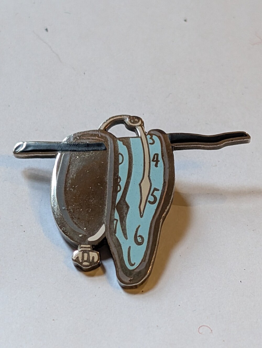 Vintage ACME Studio Salvador Dali Museum "Watch Branch" Cloisonné Enamel Brooch